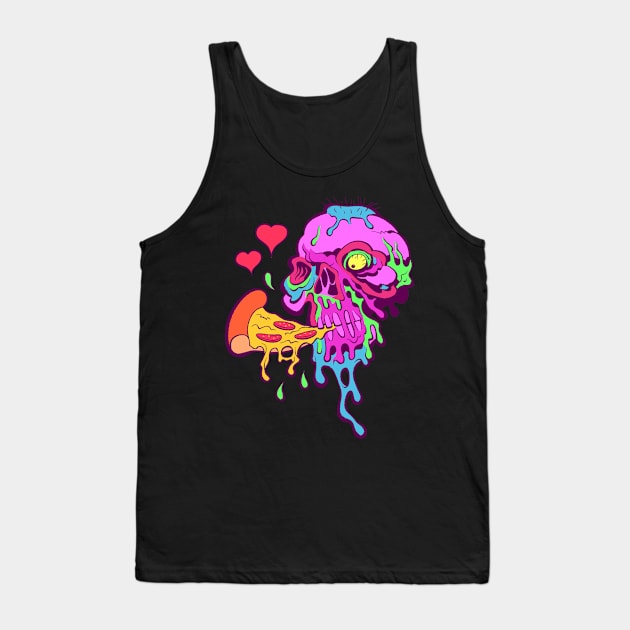 Pizza Zombie Tank Top by tommartinart